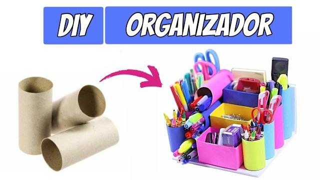 DIY – Organizador feito com rolos de papel