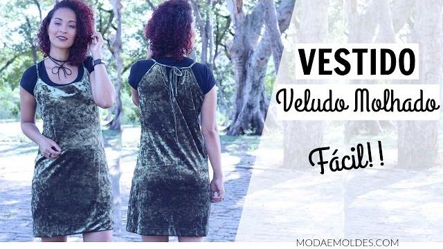 DIY VESTIDO VELUDO MOLHADO – VELVET DRESS