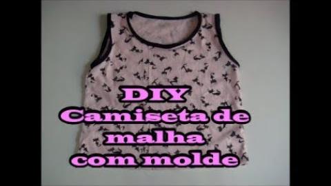 Camiseta de malha infantil com molde – DIY