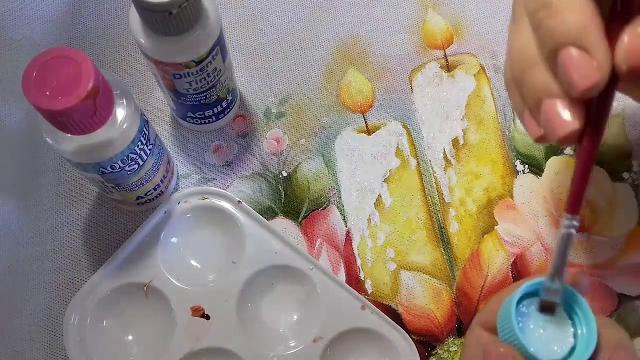 Pintura em tecido – Aprenda Pintar Vela de Natal