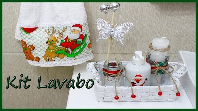 kit Lavabo/ Banheiro de Natal, 3 peças lindas e fáceis de fazer