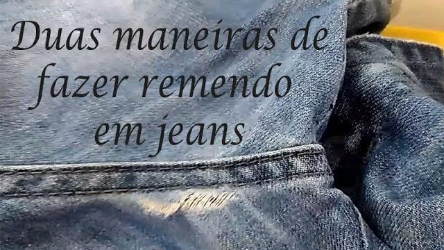 Como fazer remendo em jeans com máquina de costura
