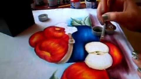 Como pintar uma maçã cortada – Simone Moraes