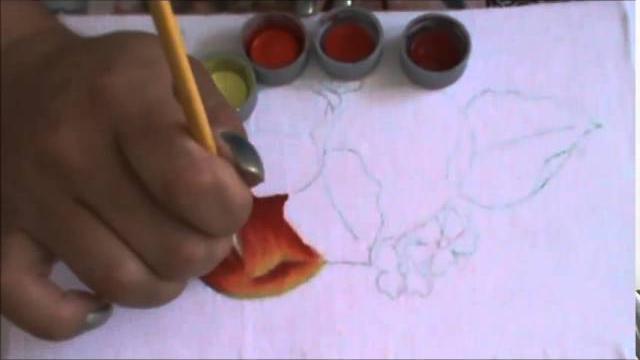 Como pintar maçã vermelha – pintura em tecido – Cristina Ribeiro