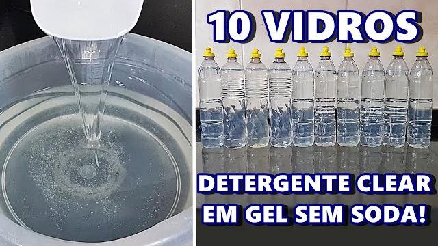 Detergente Clear Em Gel Sem Soda