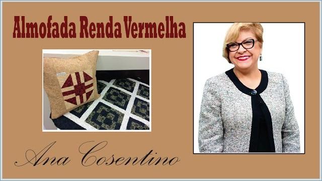 Ana Cosentino: Almofada Renda Vermelha