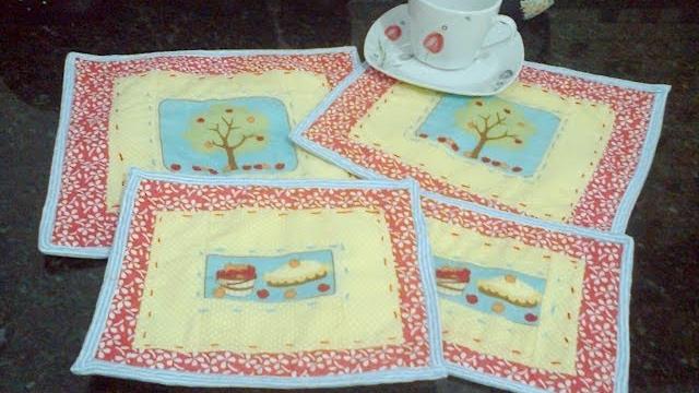 Aprenda a fazer um joguinho de tapetinhos para chá (Mug Rug) parte 2