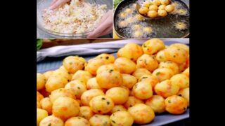 Bolinhas de Batatas Recheadas que Podem Ser Fritas Ou Assadas