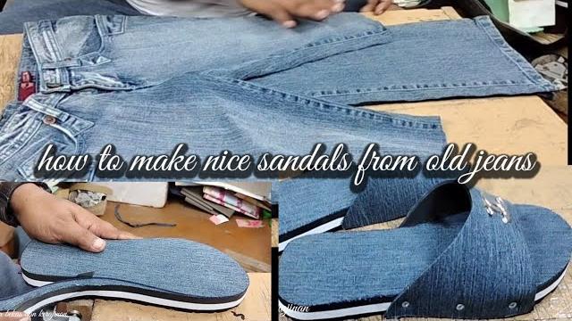 Aprenda a transformar o seu jeans em lindo chinelos