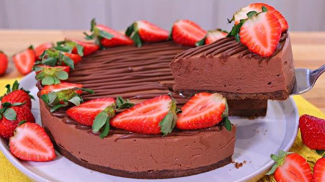 Torta Mousse de Chocolate Sem Gelatina